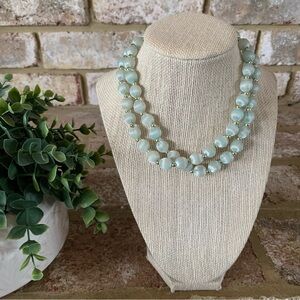Vintage | Aqua & Gold Beaded Necklace
